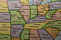 Midwest USA Political Map Close-up