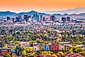 Phoenix, Arizona, USA downtown cityscape at dusk.