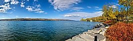 Scenery of Cayuga Lake, taken at East Shore Park in town of Ithaca, New York