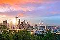 View of downtown Seattle skyline in Seattle Washington, USA