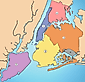 Map of the Boroughs of New York City. Editorial credit: Wikimedia Commons