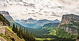 Glacier National Park in the Rocky Mountain Range of Montana.
