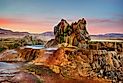 Colorful fly ranch geyser.