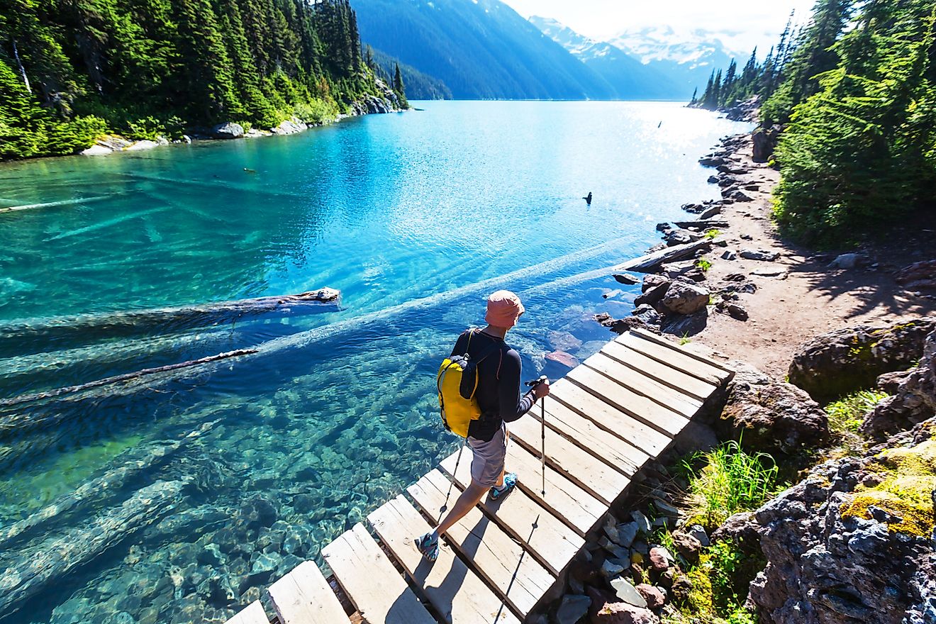 Hike on Garibaldi Lake near Whistler, BC, Canada.