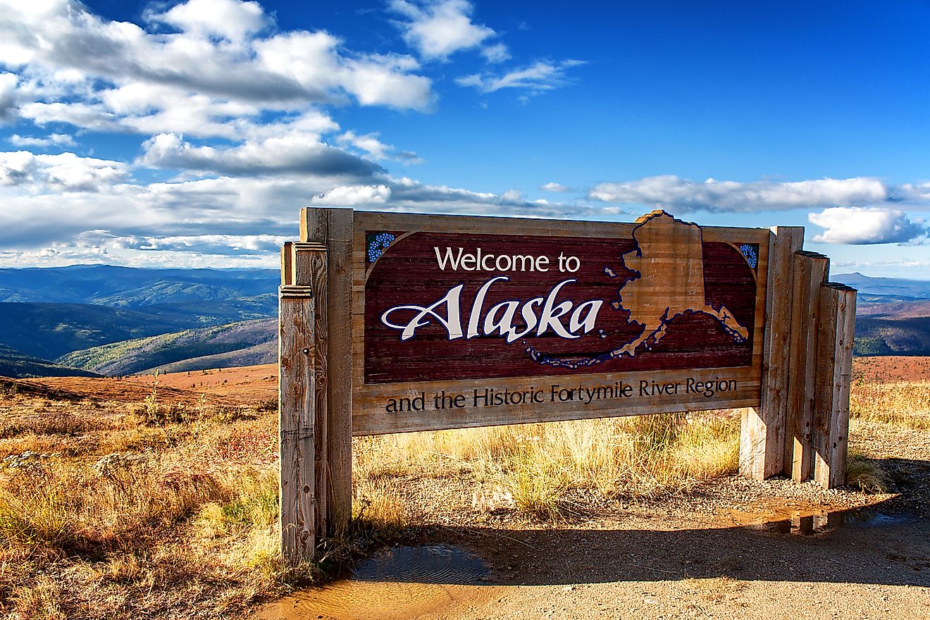 Alaska welcome sign