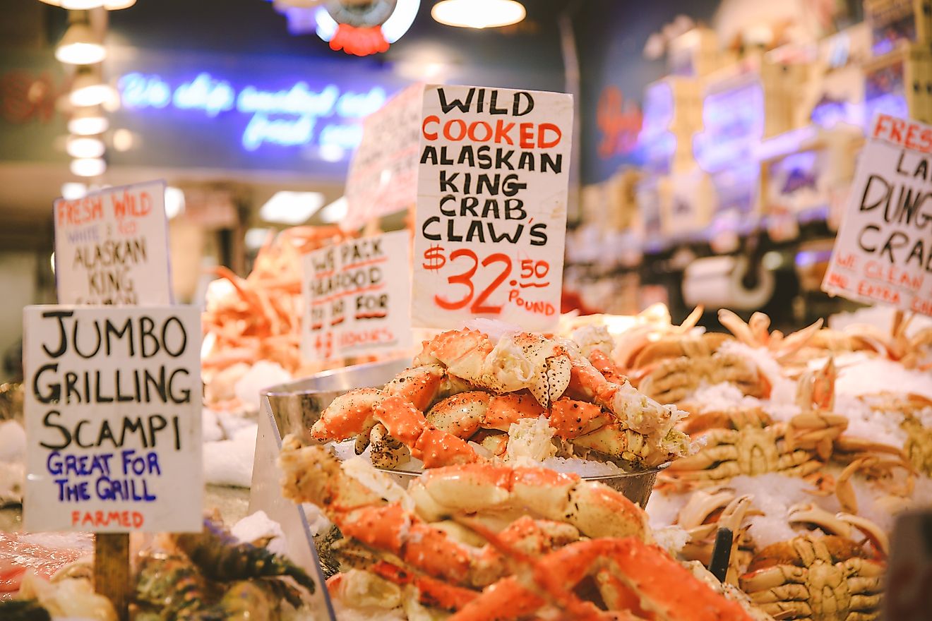 Pike Place Market, Seattle seafood