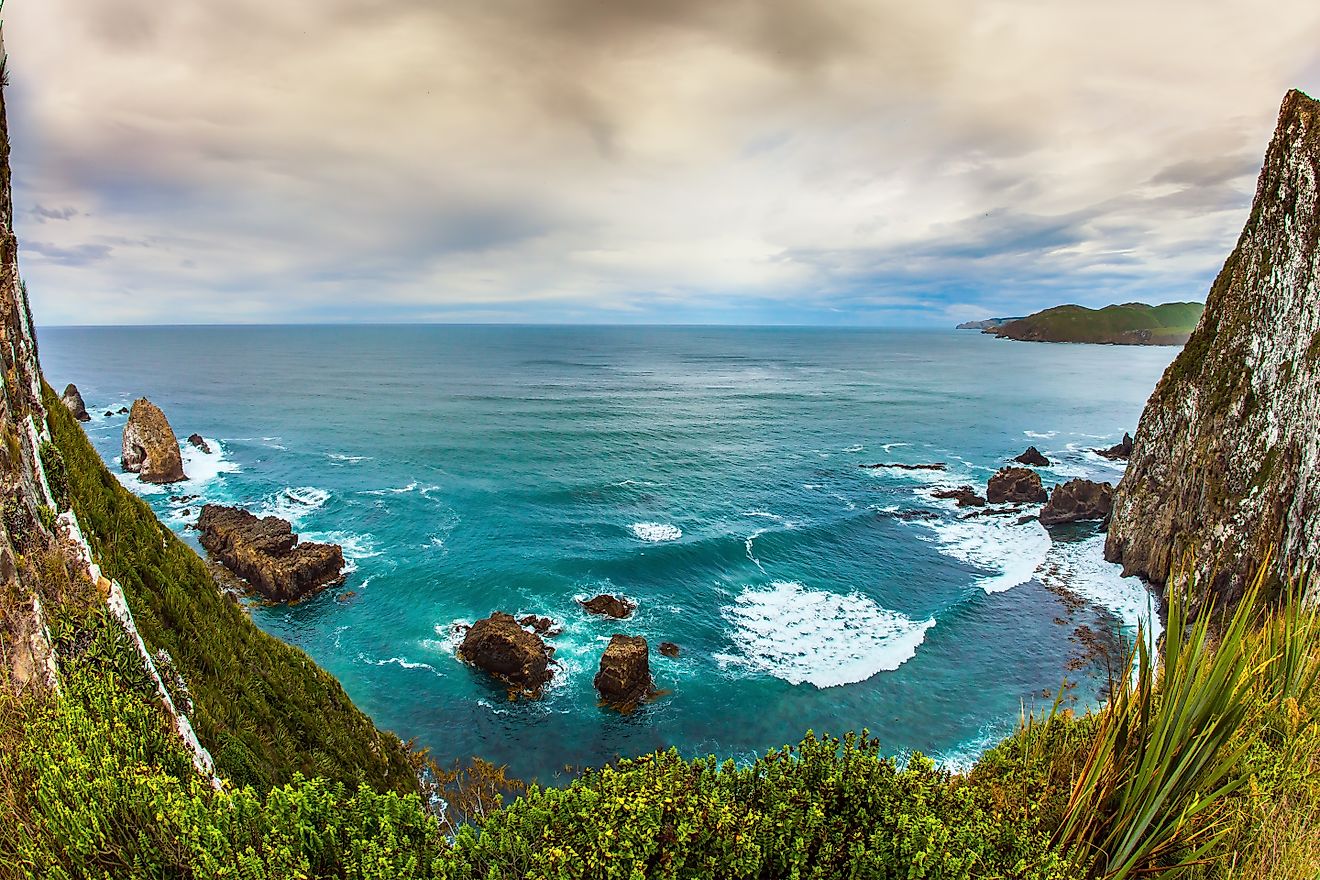 The picturesque coast of the Pacific Ocean near Cape Nugget.