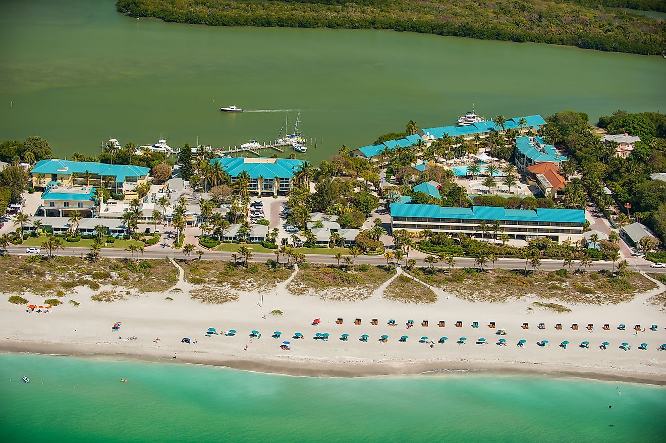 aerial view Captiva Island Gulf of Mexico