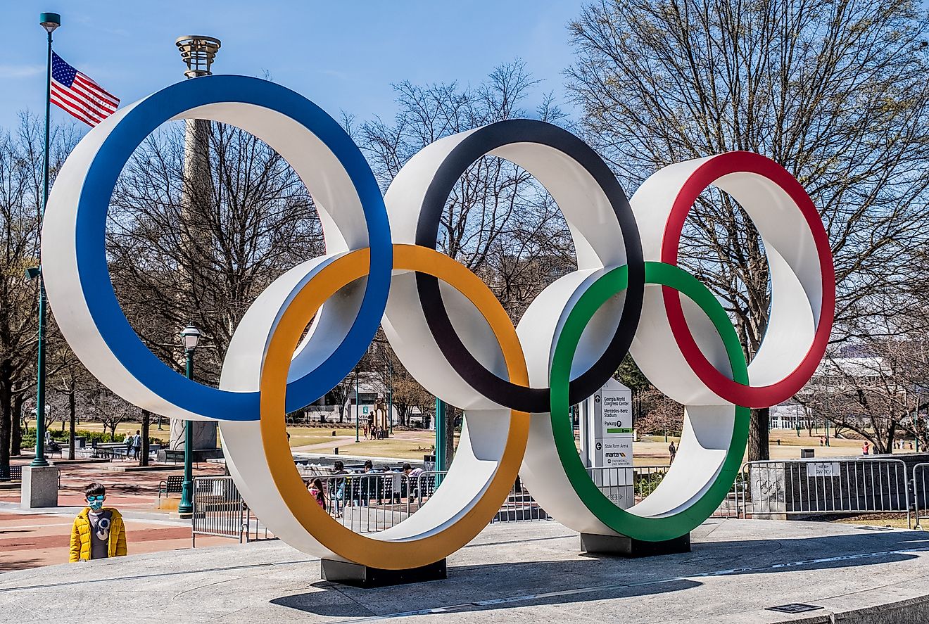 ATLANTA, GEORGIA - March 21, 2022: Since the massive improvements to the infrastructure leading up to the 1996 Olympics, Atlanta has become one of the major tourist destinations in the southeast. Editorial credit: Darryl Brooks / Shutterstock.com