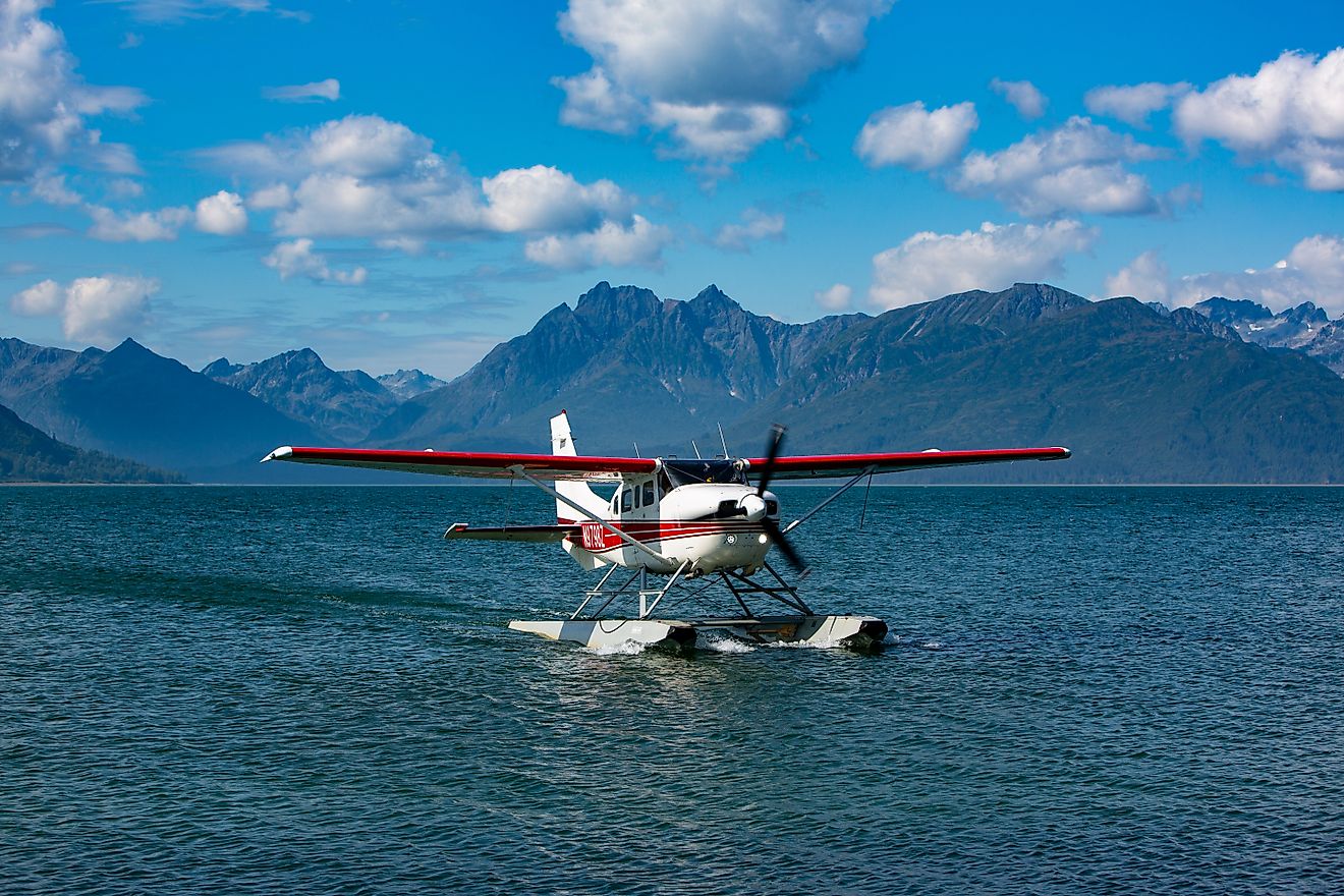 Lake Clark National Park and Preserve, Cook Inlet, Kenai Peninsula, Alaska, Floatplane, Mount Iliamna Volcano