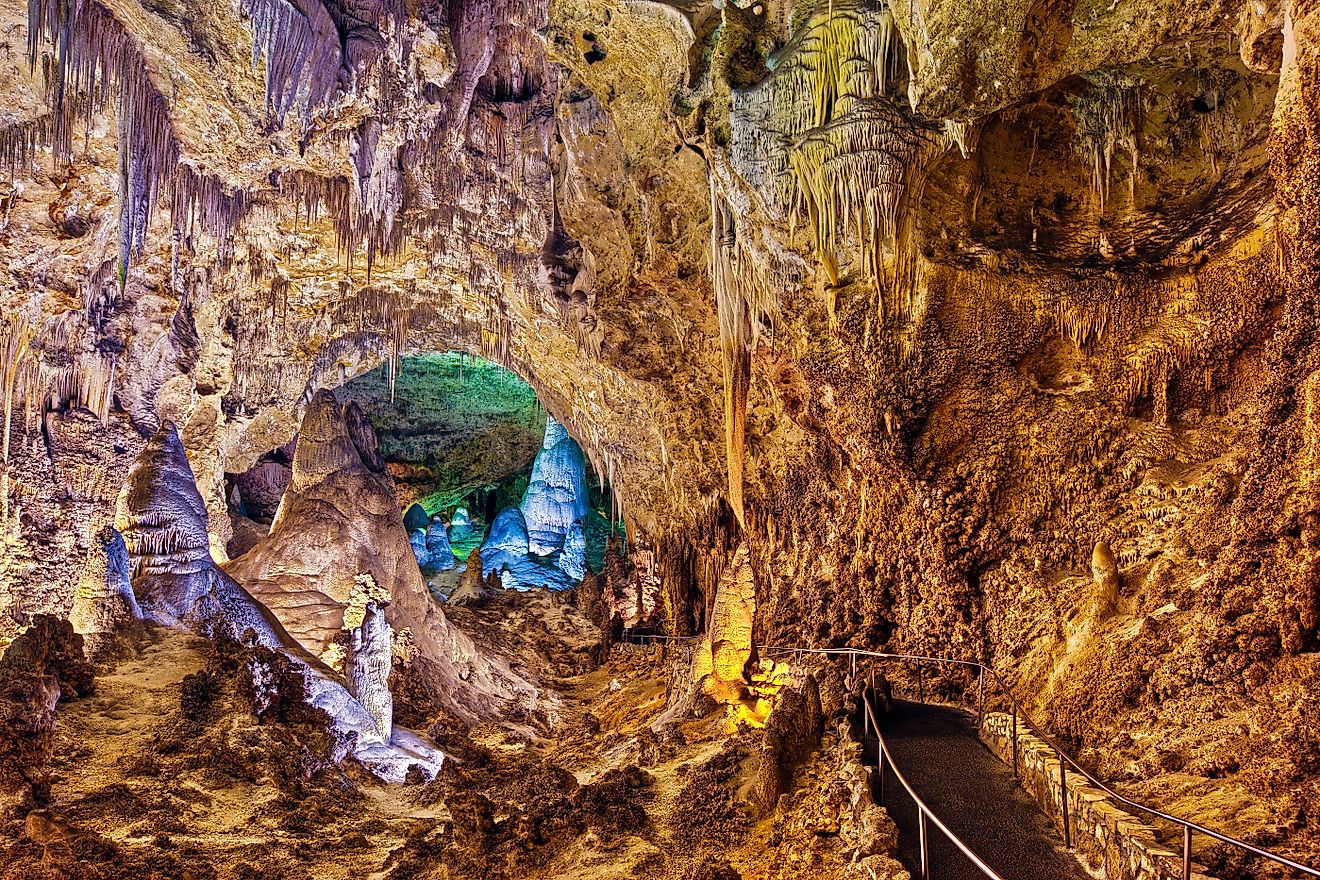 Walkway through the Big Room, Carlsbad Caverns National Park, New Mexico