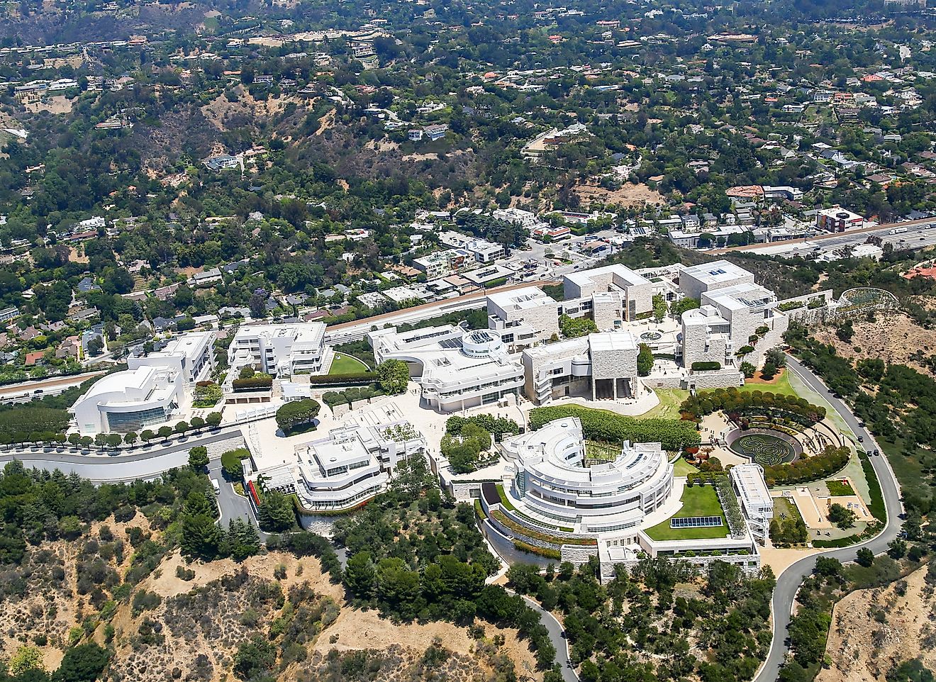 Aerial view of the Getty Center. Image credits: Michael Rosebrock via Shutterstock