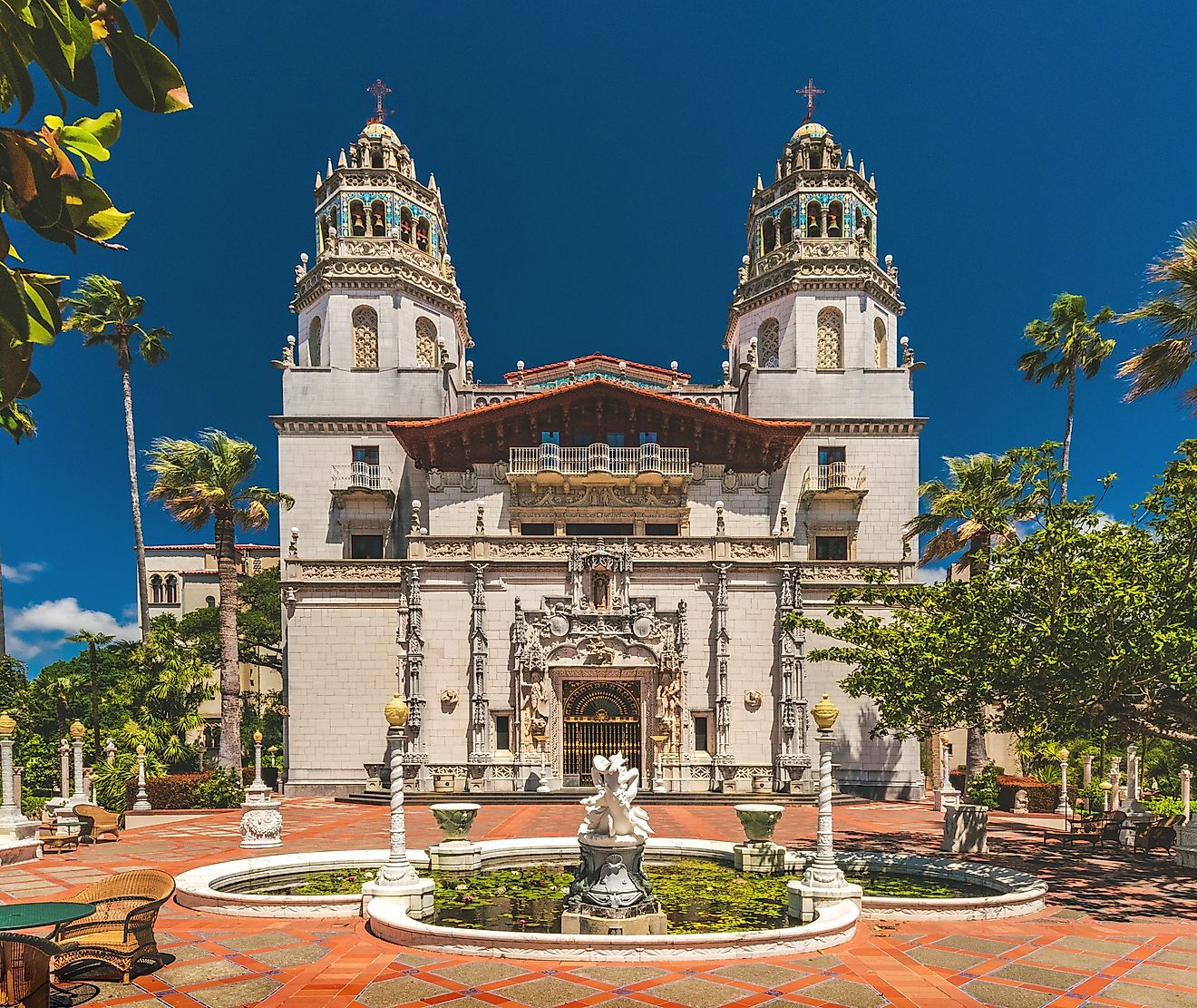  Exterior view of Hearst Castle. Editorial credit: Abbie Warnock-Matthews / Shutterstock.com