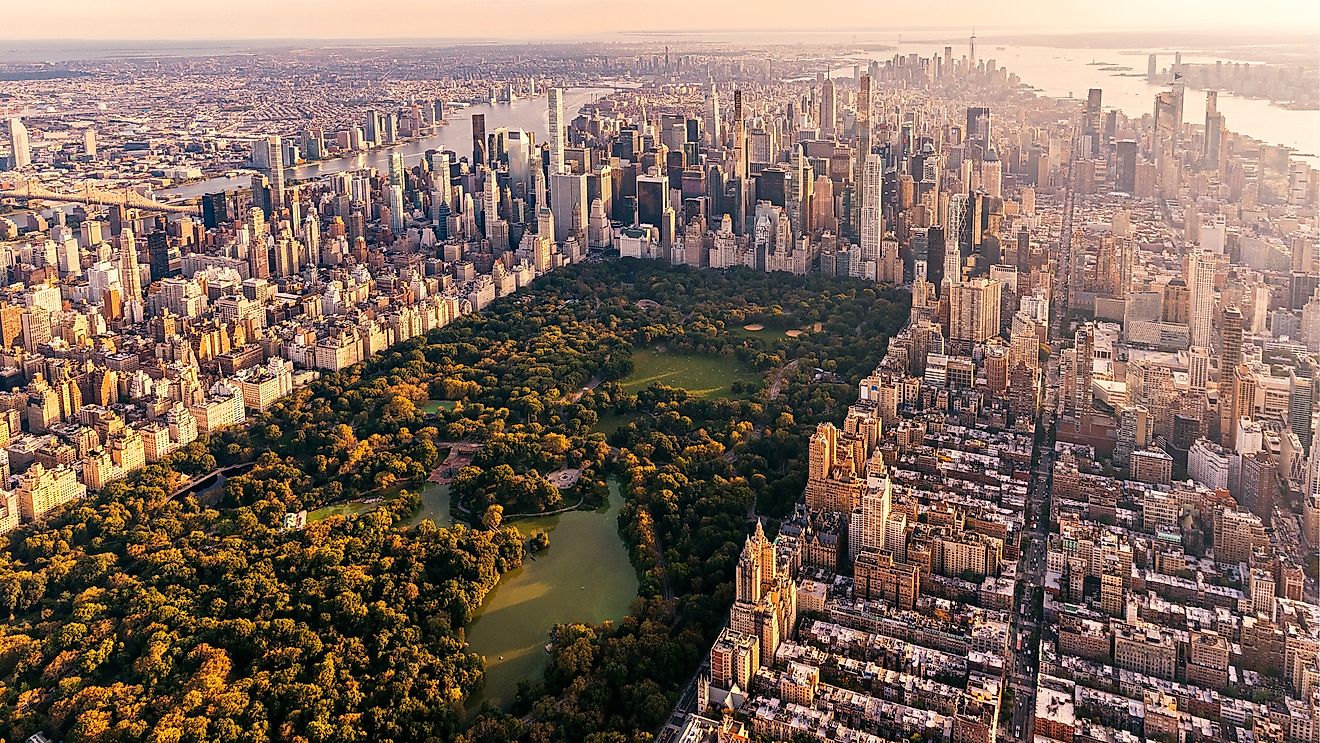 Aerial view of Central Park New York City