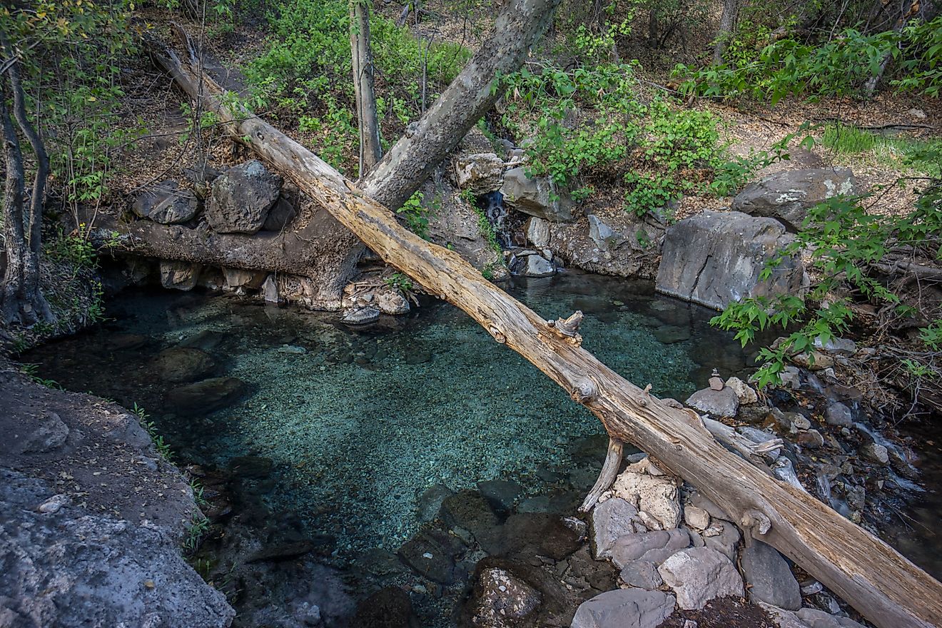 Soak in Jordan Hot Springs, Gila Wilderness New Mexico - Deep Blue Turquoise Natural Mineral Healing Waters