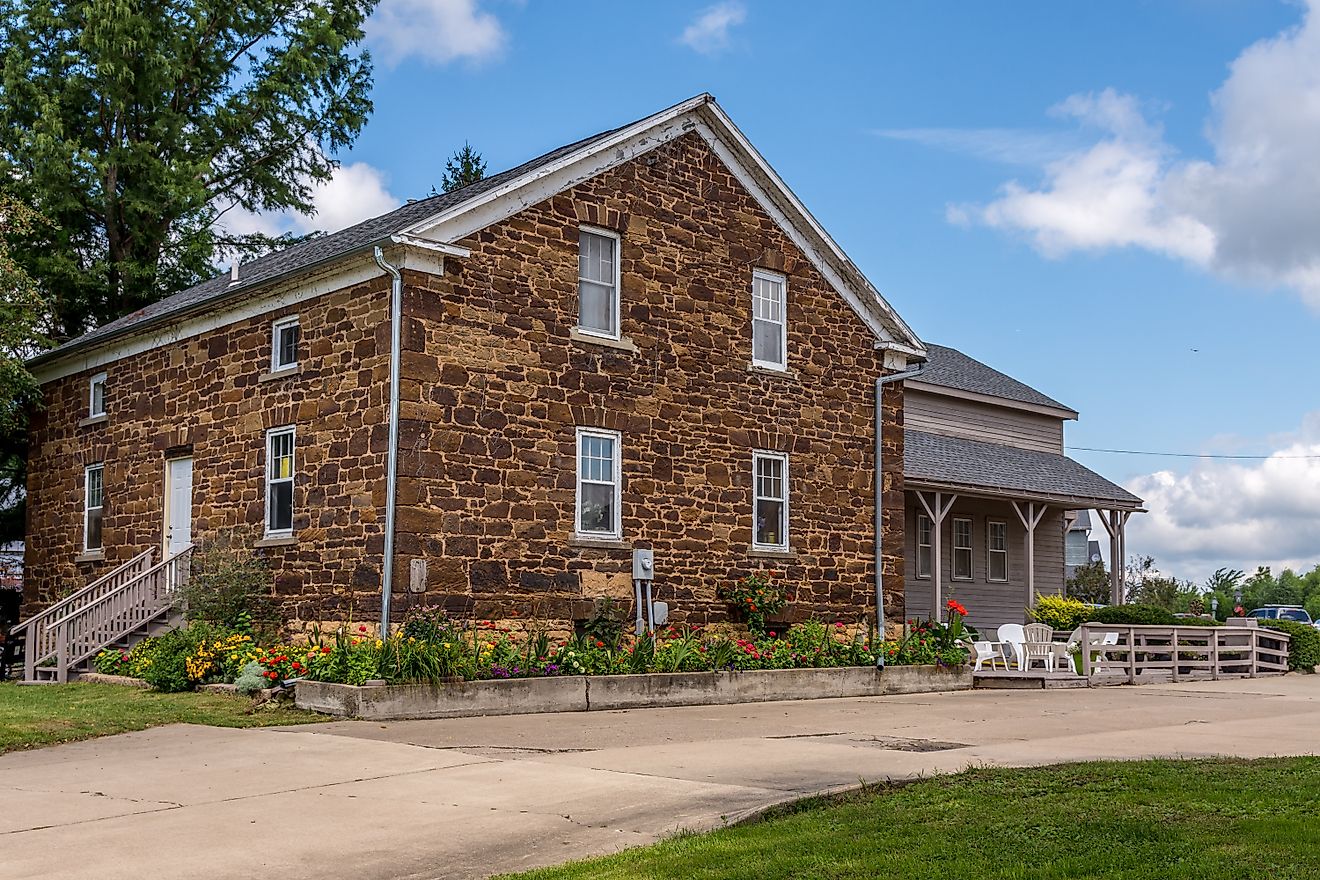 Historic homes located in Amana Colonies in Iowa.
