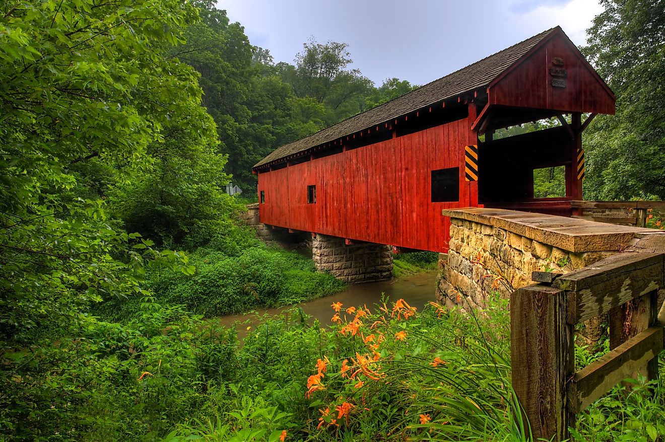 The Longdon Covered Bridge in Pennsylvania