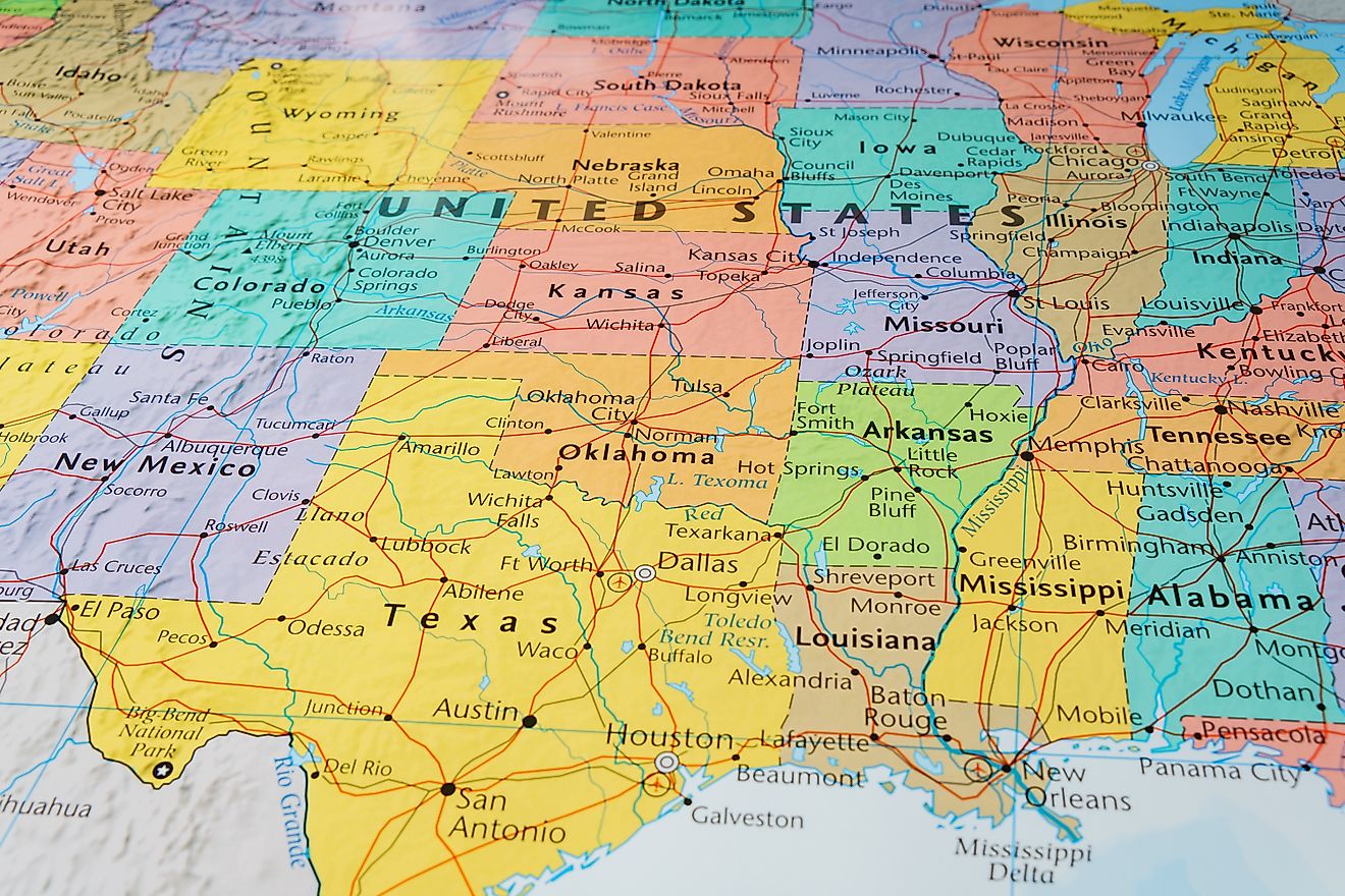 US Map. Editorial credit: Alexander Lukatskiy / Shutterstock.com