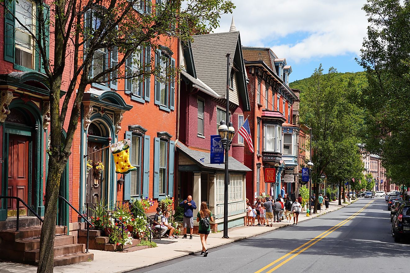 historic town of Jim Thorpe (formerly Mauch Chunk) in the Lehigh Valley in Carbon County, Pennsylvania