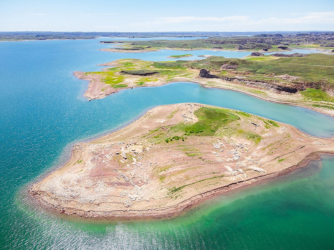 Lovely day paddling around Fort Peck, Montana