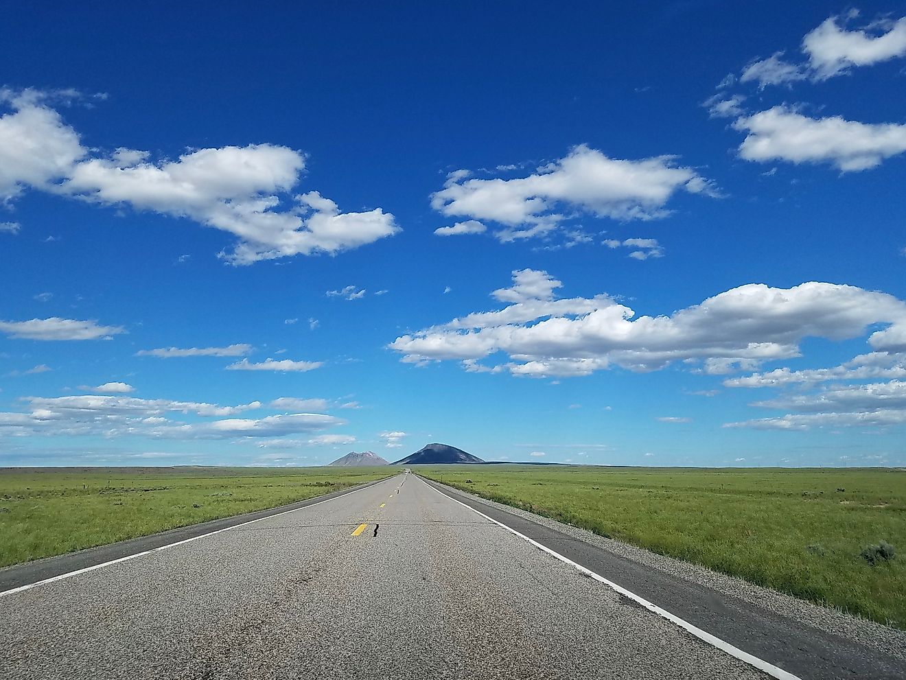 US Route 20 near Arco, Idaho heading for Craters of the Moon