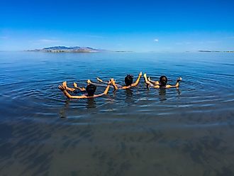 Floating in the Great Salt Lake