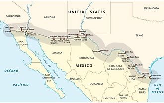 united states-mexico border map