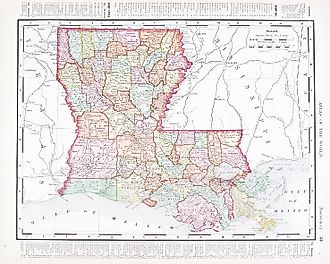 A map of Louisiana