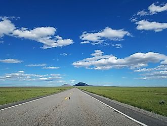 US Route 20 near Arco, Idaho heading for Craters of the Moon