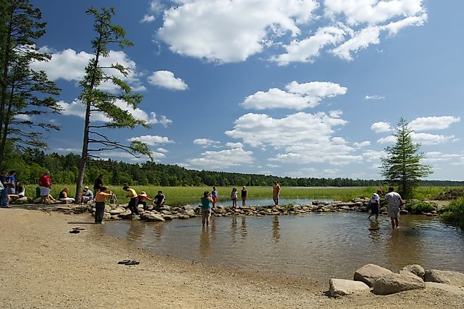 Lake Itasca and the source of the Mississippi River in Itasca State Park, Northern Minnesota. Editorial credit: Photo Image / Shutterstock.com