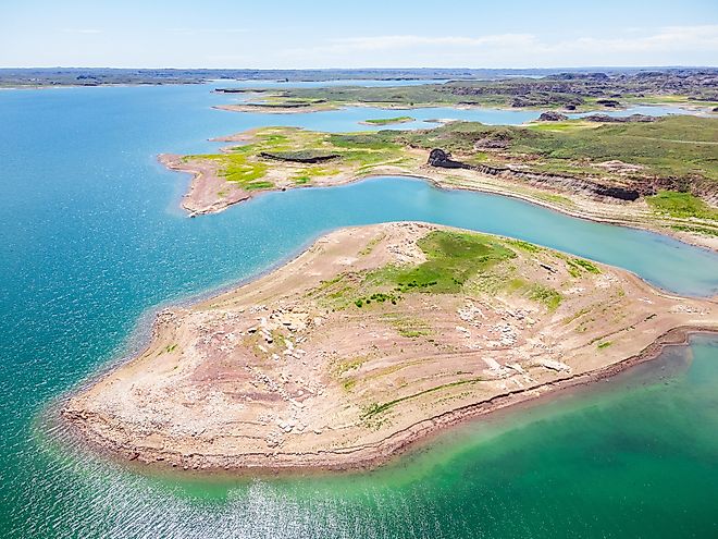 Lovely day paddling around Fort Peck, Montana