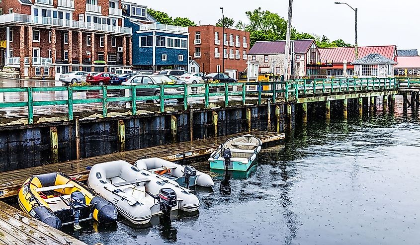 Marina Harbor in Castine, Maine.