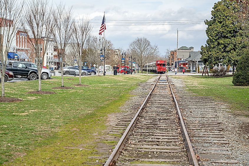 The railway in Blue Ridge, Georgia.