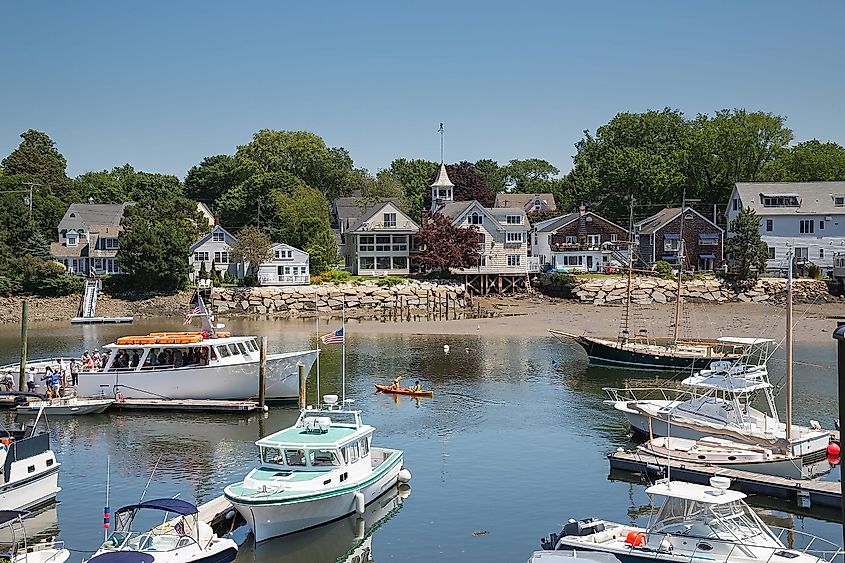 Houses and boats in Kennebunkport