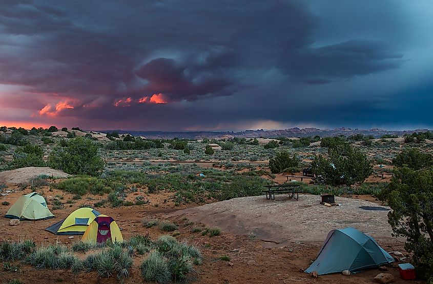 Arches National Park camping