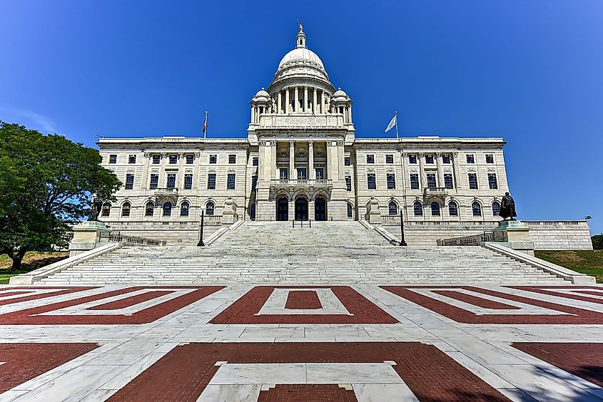 The Rhode Island State House in Providence, Rhode Island