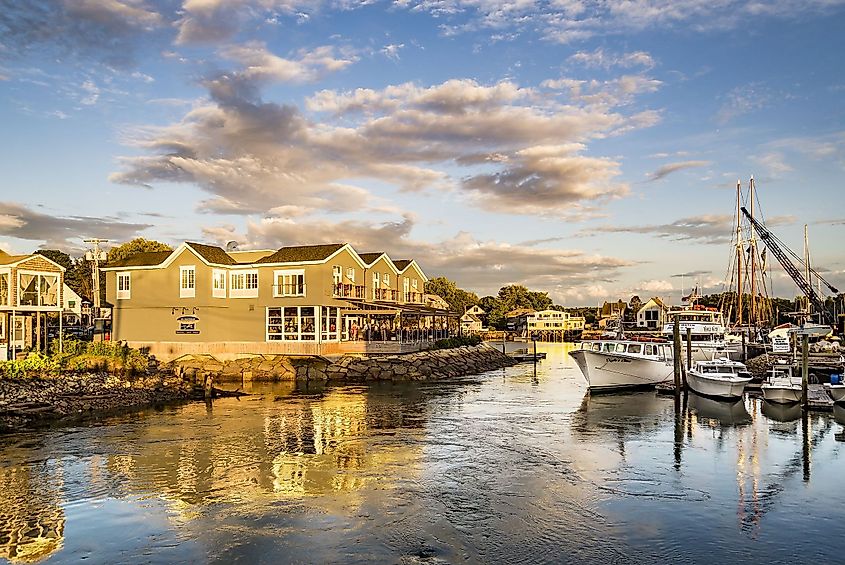A small harbor in Kennebunkport, Maine. 