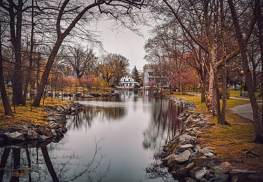 Mindowaskin Park Westfield, NJ New Jersey Bridge Over The Water Landscape