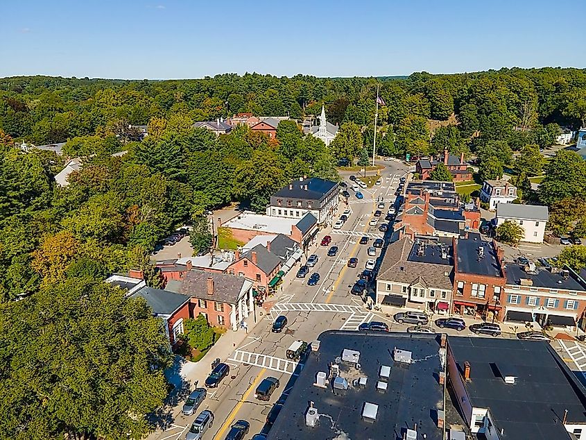 Aerial view of downtown Concord