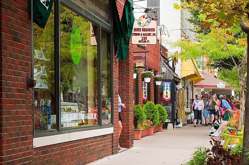 Butler Street in Saugatuck, Michigan