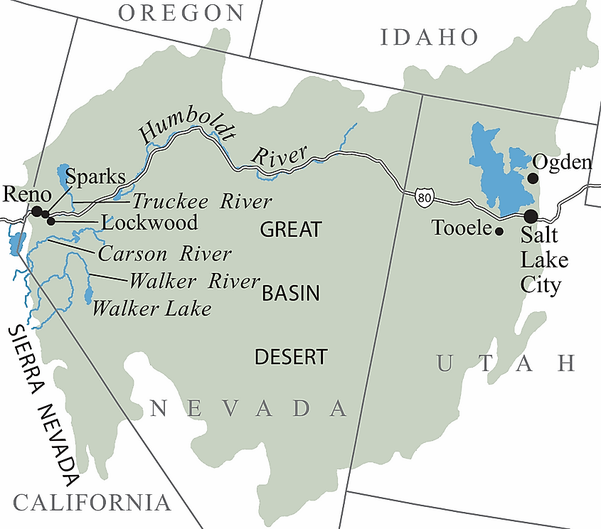 A map of the Great Basin Desert