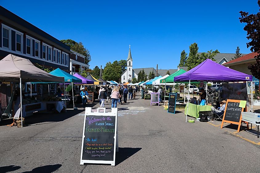 Farmers Market in Harbor Springs, Michigan.