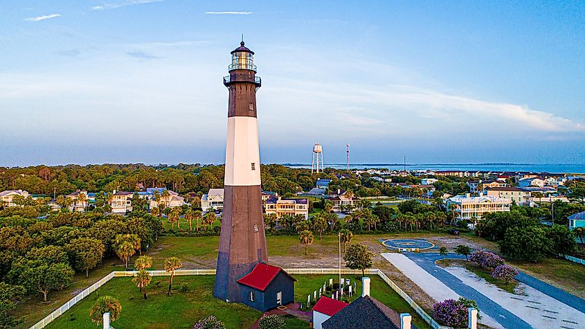 The lighthouse at Tybee Island, Georgia.