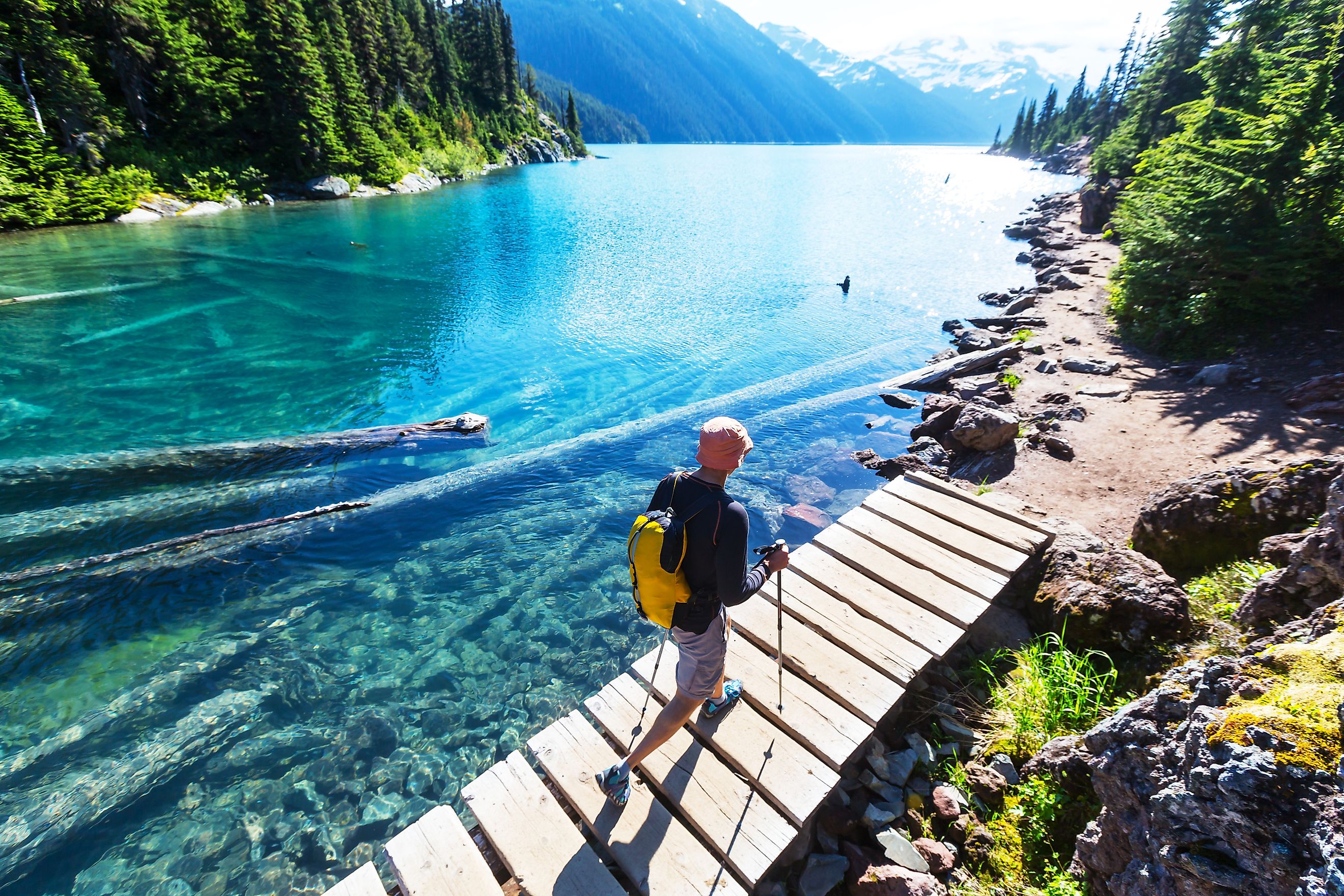 Hike on Garibaldi Lake near Whistler, BC, Canada.