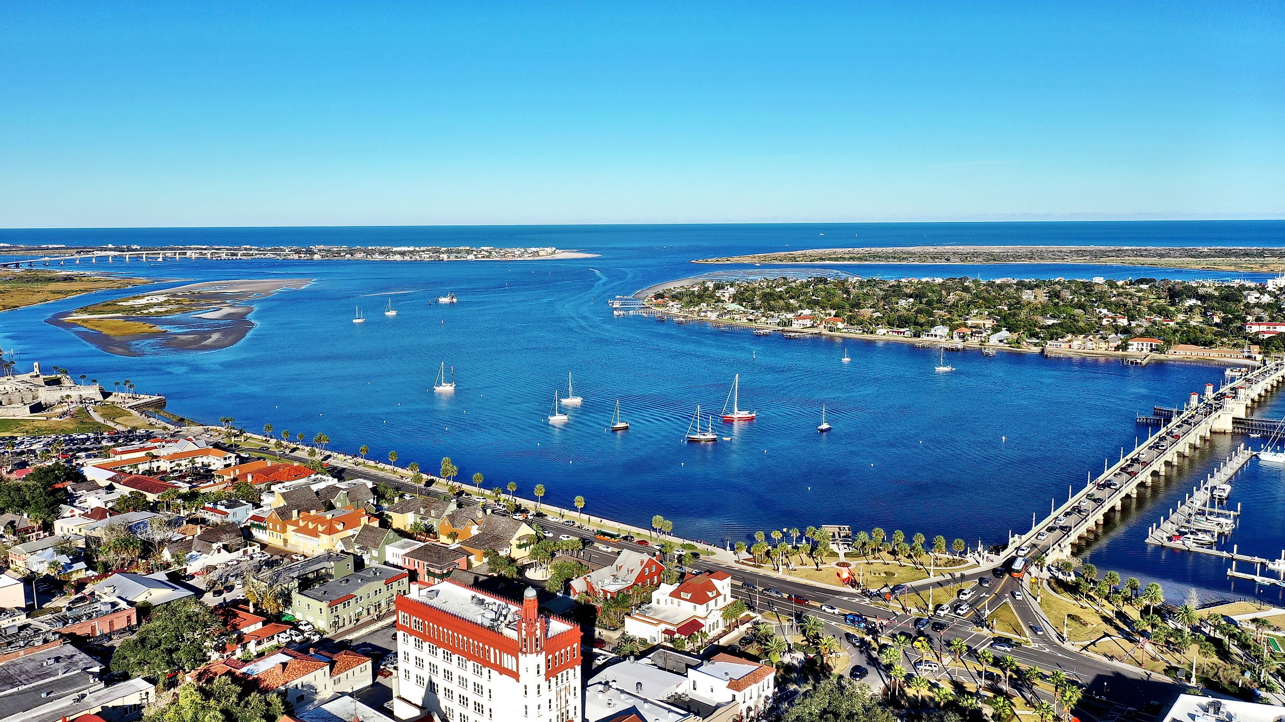 Airel view of St Augustine Florida
