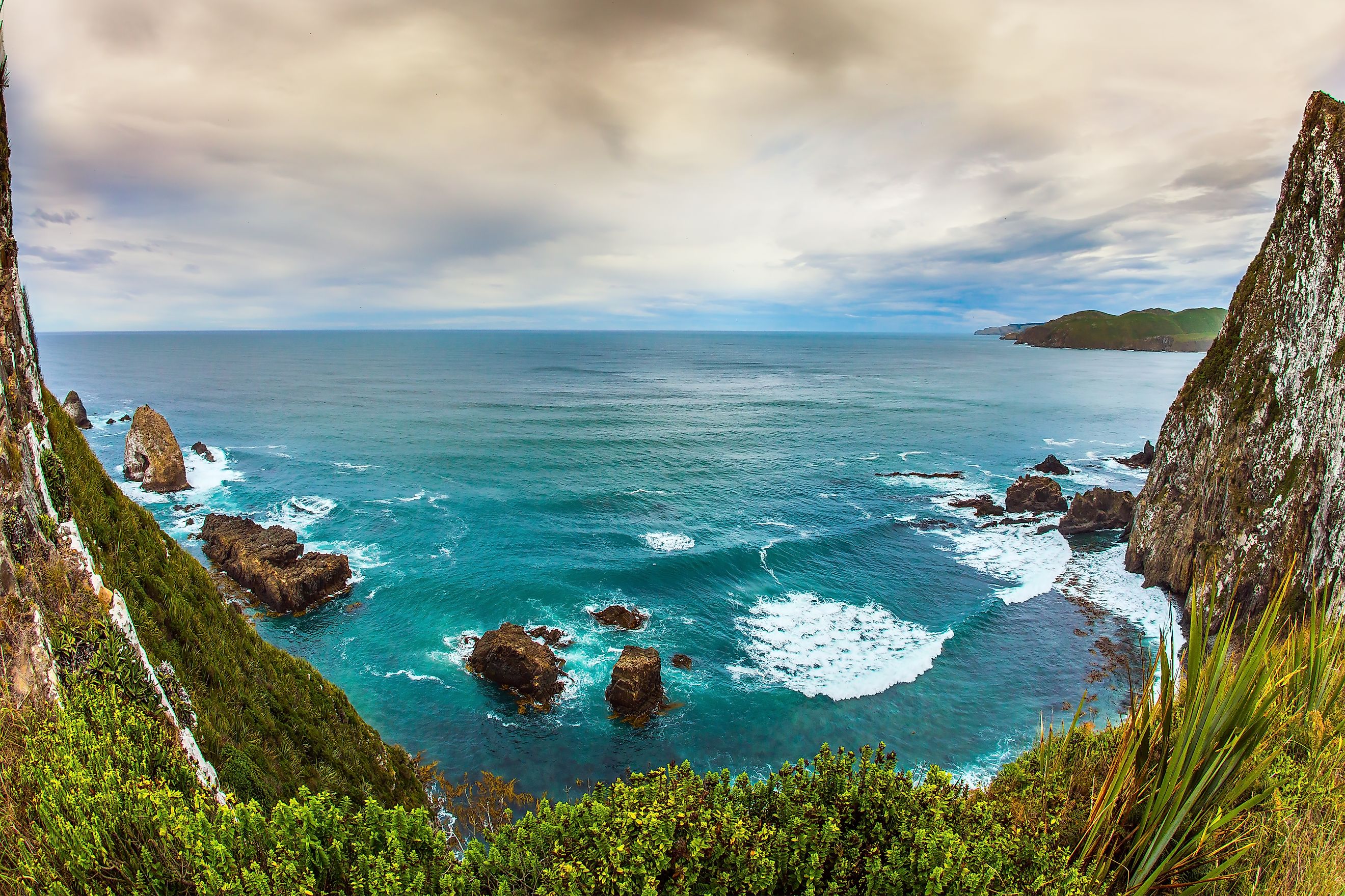 The picturesque coast of the Pacific Ocean near Cape Nugget.