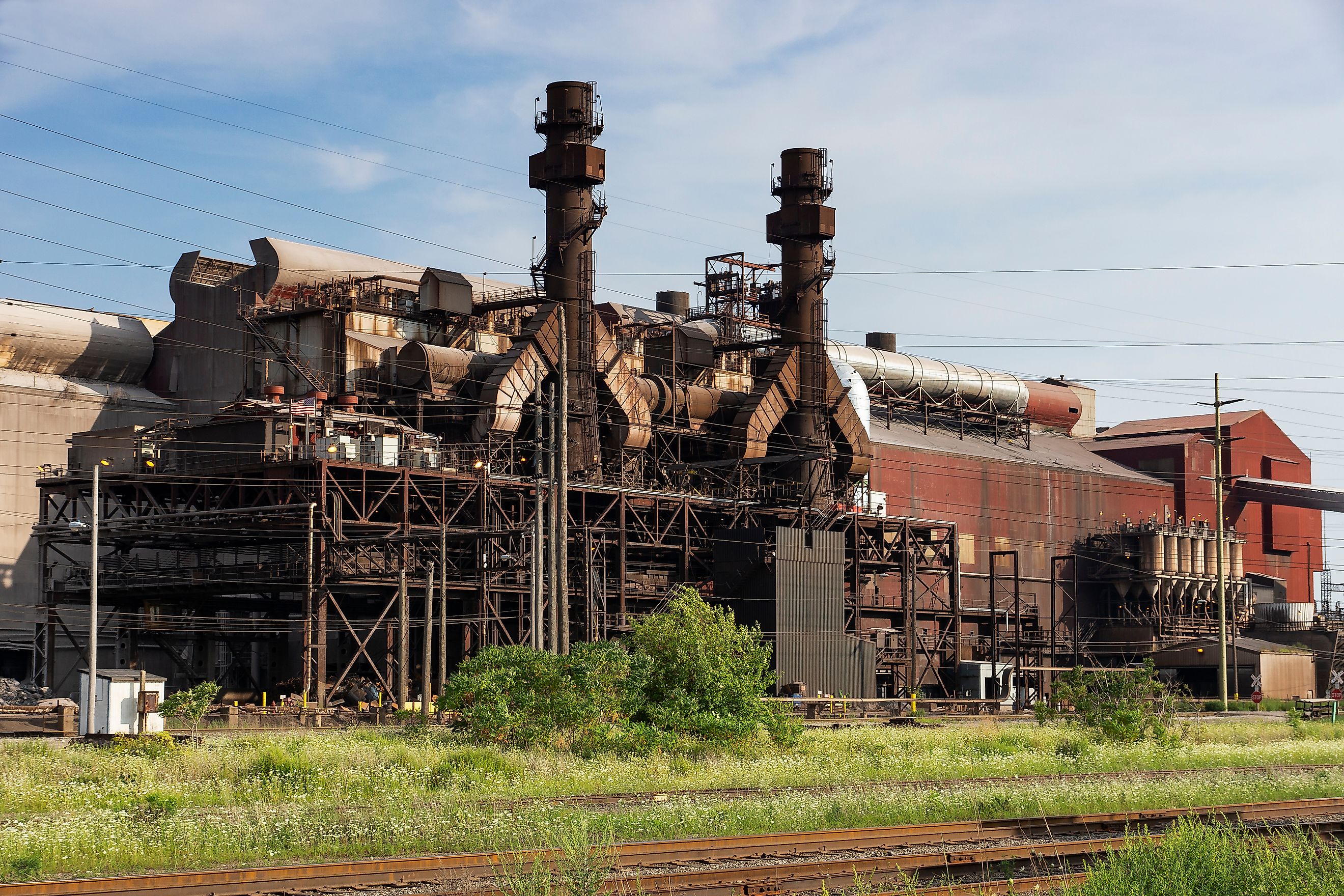 The last of the old time rust belt steel mills that is still in operation today in Cleveland, Ohio