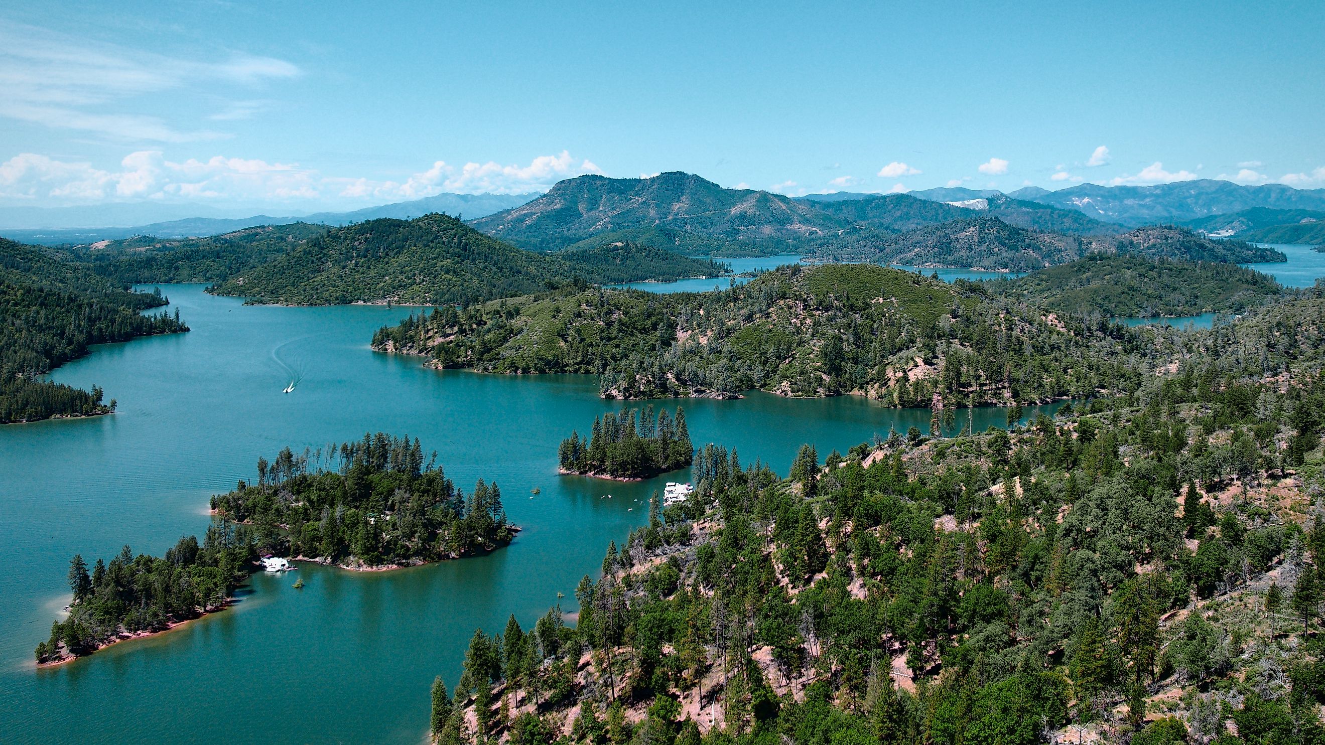Lake Shasta Aerial View from drone