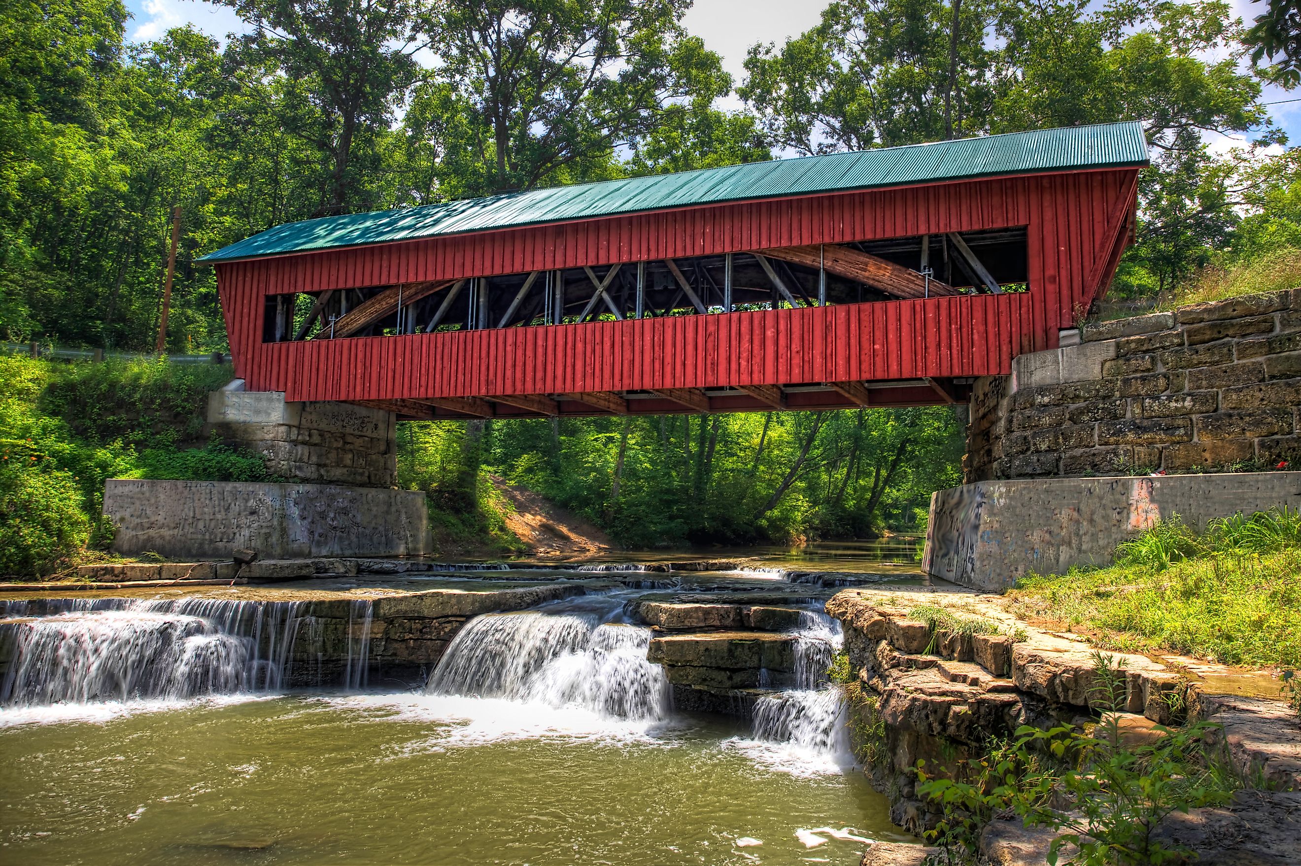 The Helmick Mill Covered Bridge in Ohio