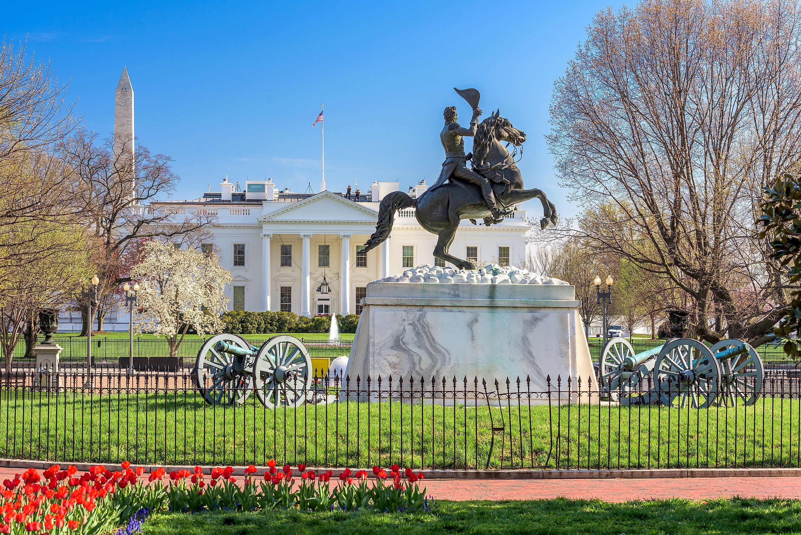 Washington, DC at the White House and Lafayette Square.